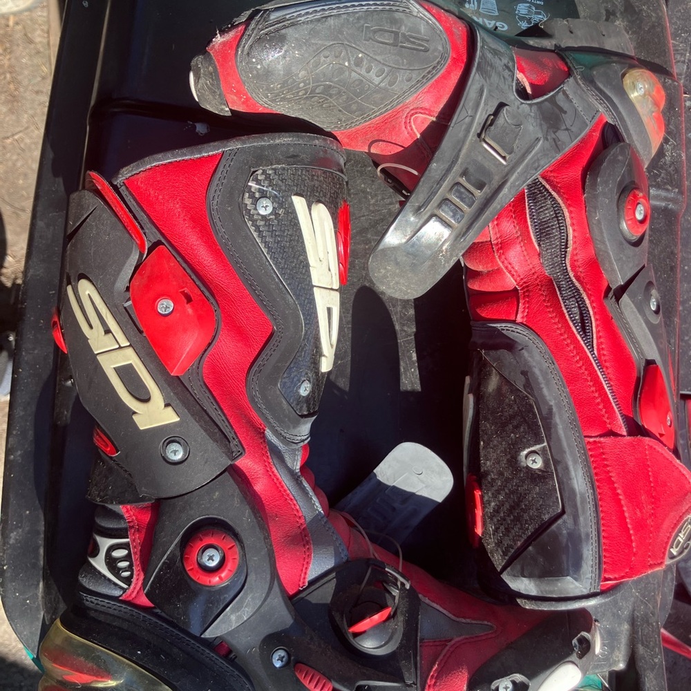 Sidi Red Motorcycle Boots